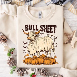 Bull Sheet PNG, Halloween Png, Bull Png, Ghost Cows Png, Funny Cow Png, Fall Png, Cow Lover Png, Spooky Season Png, Instant Download