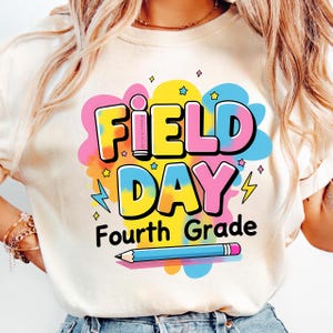 4th Grade Field Day 2025 Let The Games Begin Kids Teachers png, Colorful School Field Day Design, Fun Kids Field Day Png, Teacher Field Day
