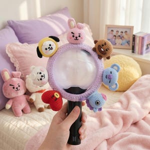 Handmade Crochet Lightstick Cover – Kpop Fan Cozy, Cute Character Style, Amigurumi Concert Accessory