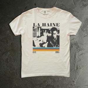 T-shirt La Haine Vintage La Haine T Shirt Hate Paris Vincent Cassel Vinz Illegal Art Boutique Top New Cus T-shirt Film Graphique Cadeau Fan