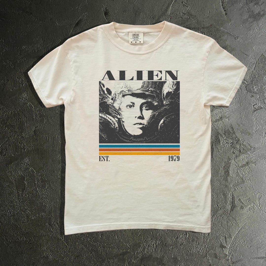 Alien Movie T-shirt | Sigourney Weaver Ripley Horror Film Graphic Tee ...