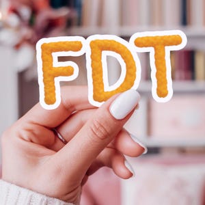 Stickers FDT Kiss-Cut - F*** Donald Trump avec motif Cheeto, décoration anti-Trump amusante pour verre à pied, carnet de notes - Disponibles en 4 tailles !