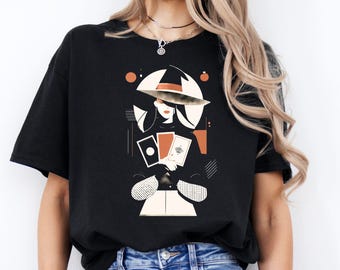 Tarot Card Witch Design, Women's T-shirt | Witchy, Whimsigothic, Gothic Apparel | Spiritual Top, Gift for Her