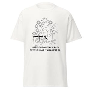 Tarot Card The Star I Ghosted Him Unisex T-Shirt | Cheeky and Funny Rider-Waite Apparel | Aesthetic Humor, Humorous Shirt - Ghosted, Psychic
