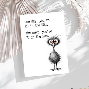 Funny 70th Birthday Card for Mom, Dad, Grandma, Grandpa | Getting Older Humor