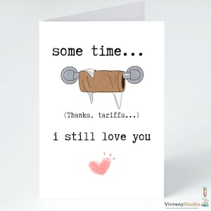 Tarifs Love Card pour la Saint-Valentin, un anniversaire, un anniversaire | Carte rigolote pour lui, elle, mari, femme, petit ami, petite amie | Blague sur le papier toilette