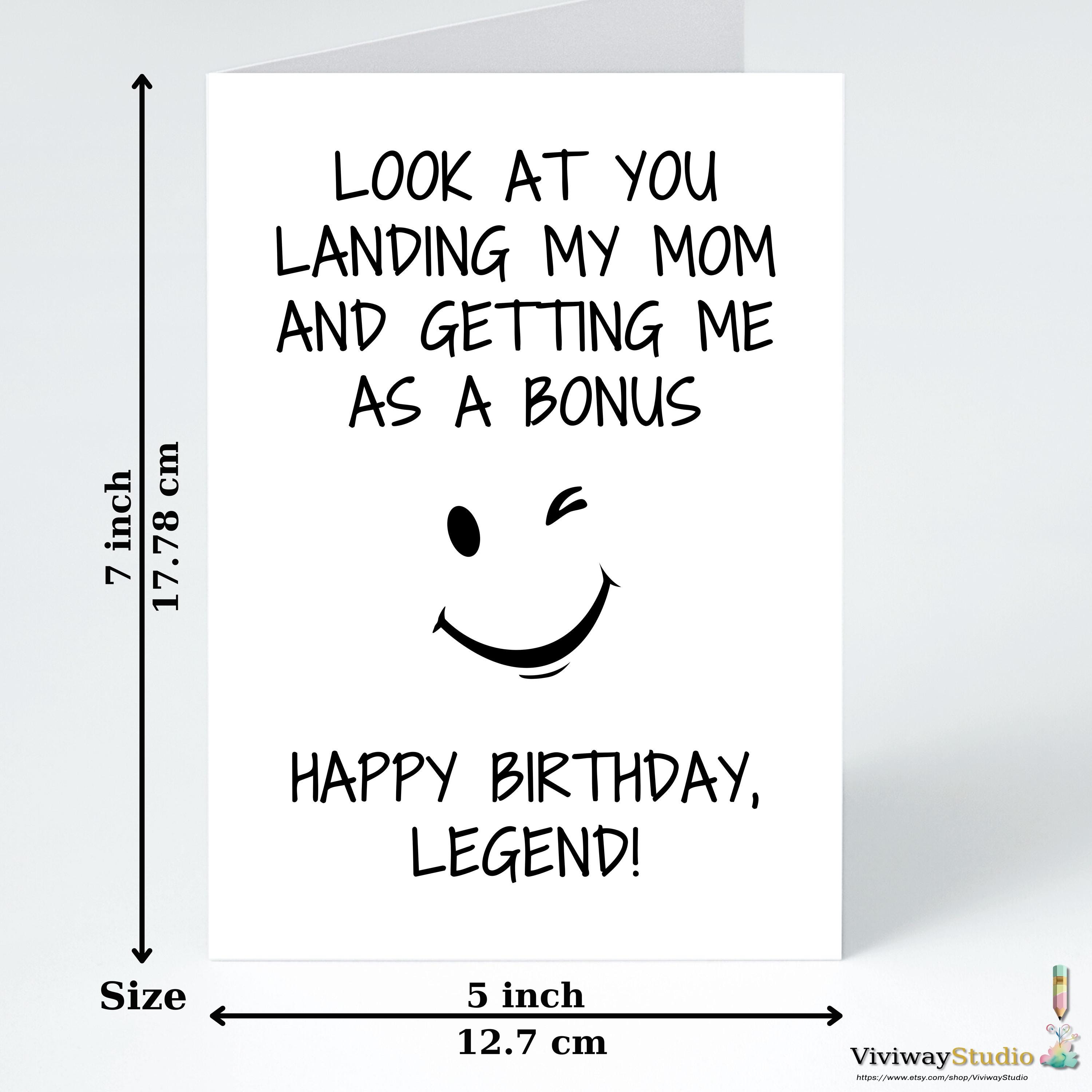Biglietto di auguri per il compleanno del patrigno, regalo per il patrigno, biglietto bonus per il papà, patrigno, buon compleanno patrigno, genitore acquisito, biglietto per lui - Italia