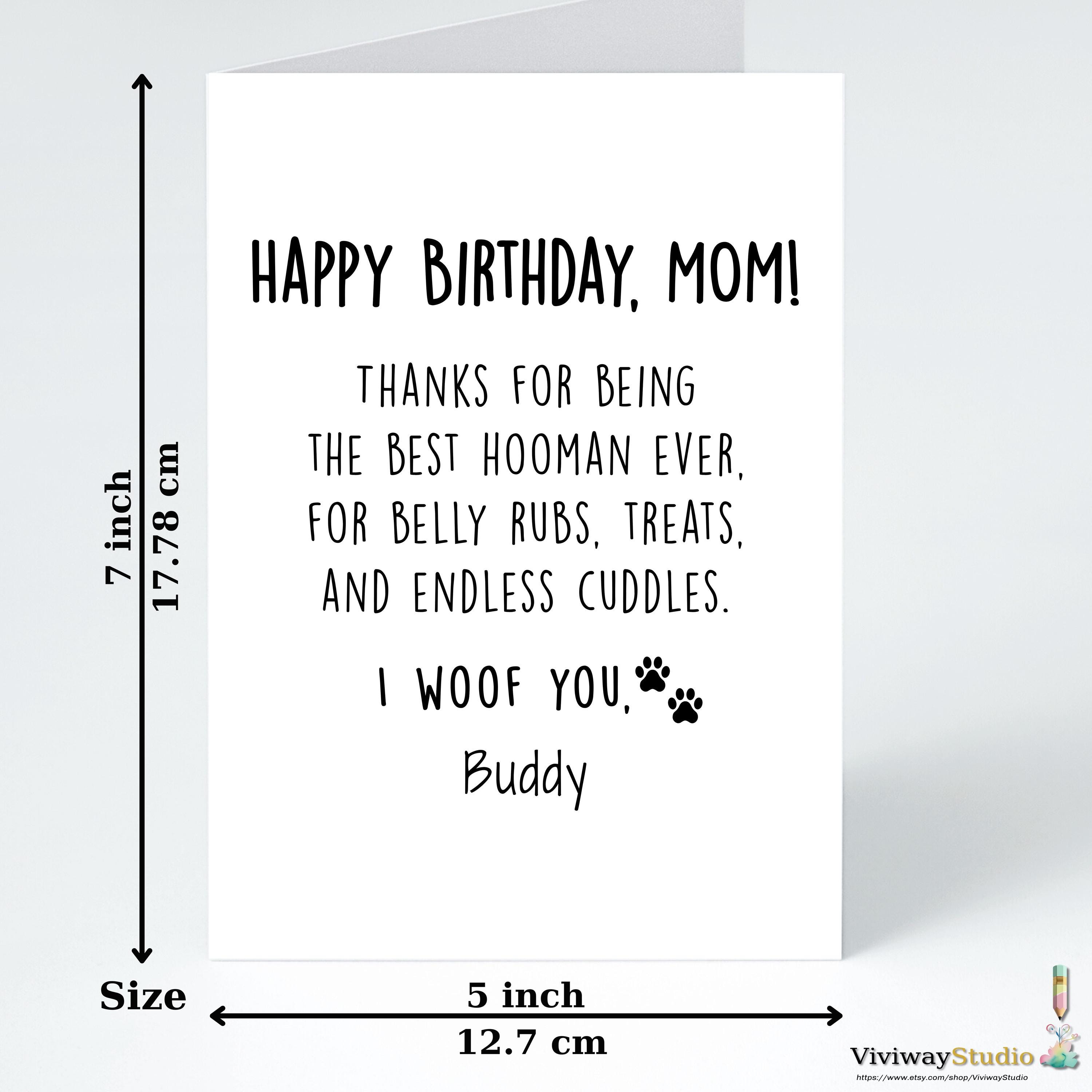 Funny Dog Mom Birthday Card From Dog - Etsy