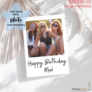 Benutzerdefinierte Fotokarte | Personalisierte Grußkarte zum Geburtstag, Jahrestag, Valentinstag, Muttertag, Vatertag. Für Mama, Papa, Freunde