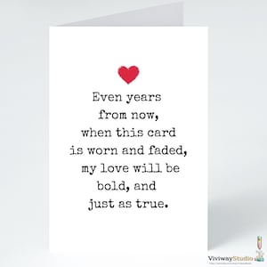 Anniversary Card for Husband, Wife, Boyfriend, Girlfriend | Sentimental Valentine’s Day Card | Romantic Love Card.