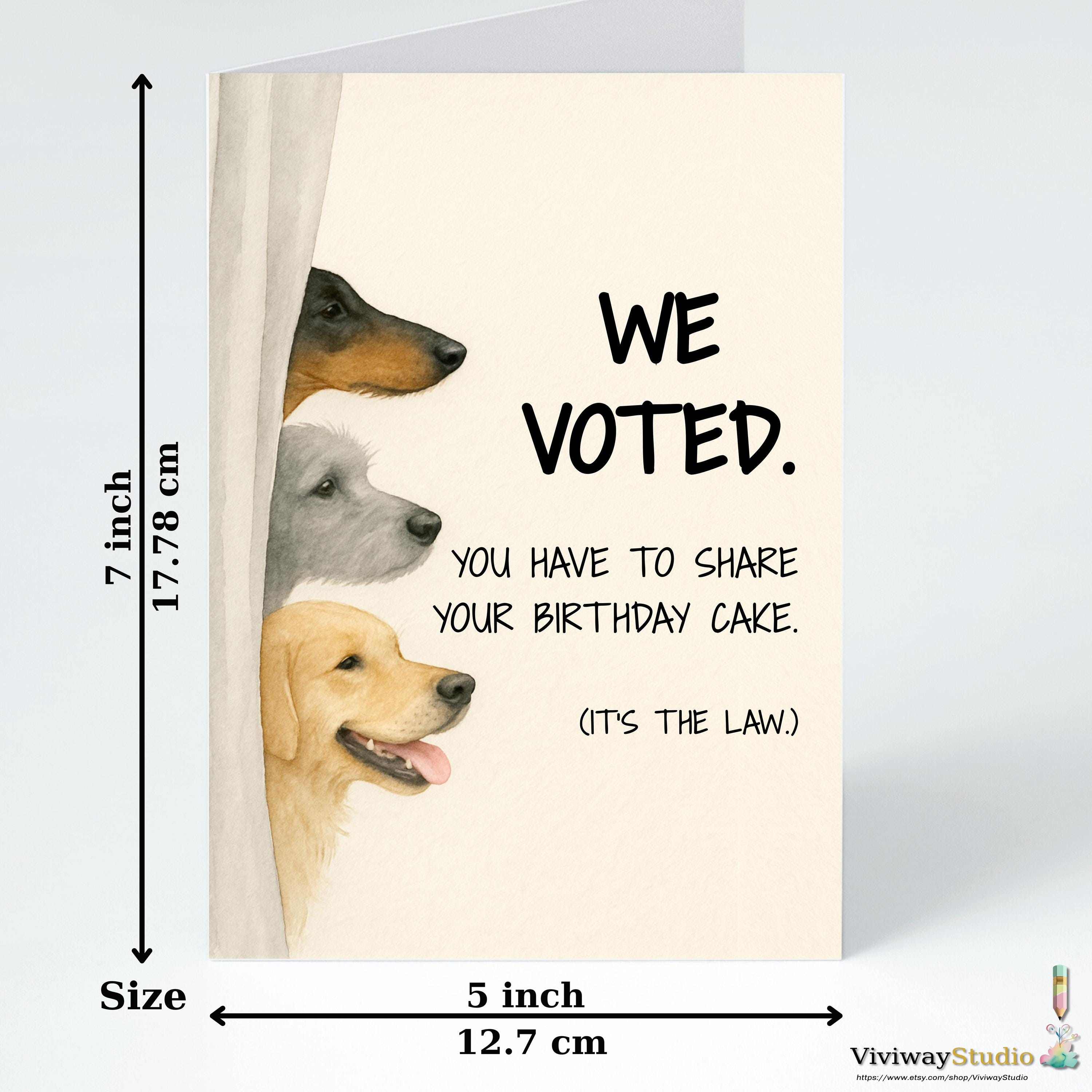 Funny Birthday Card From the Dog: for Dog Mom or Dad - Etsy