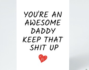 Funny Father's Day Card | Daddy Gift from Son Daughter