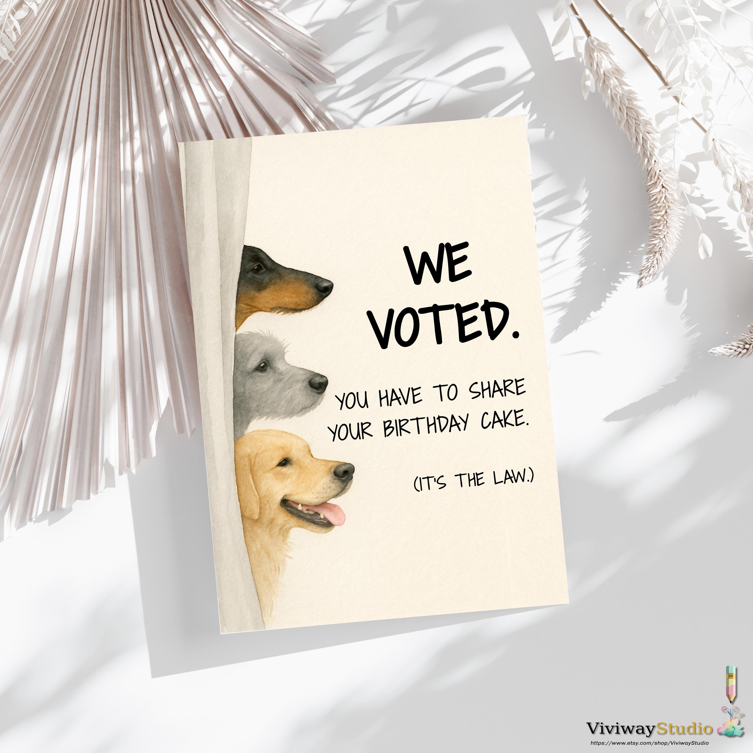 Funny Birthday Card From the Dog: for Dog Mom or Dad - Etsy