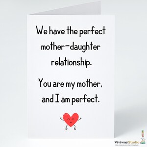 Funny Mother&#39;s Day Card from Daughter: Sassy Mother-Daughter Gift