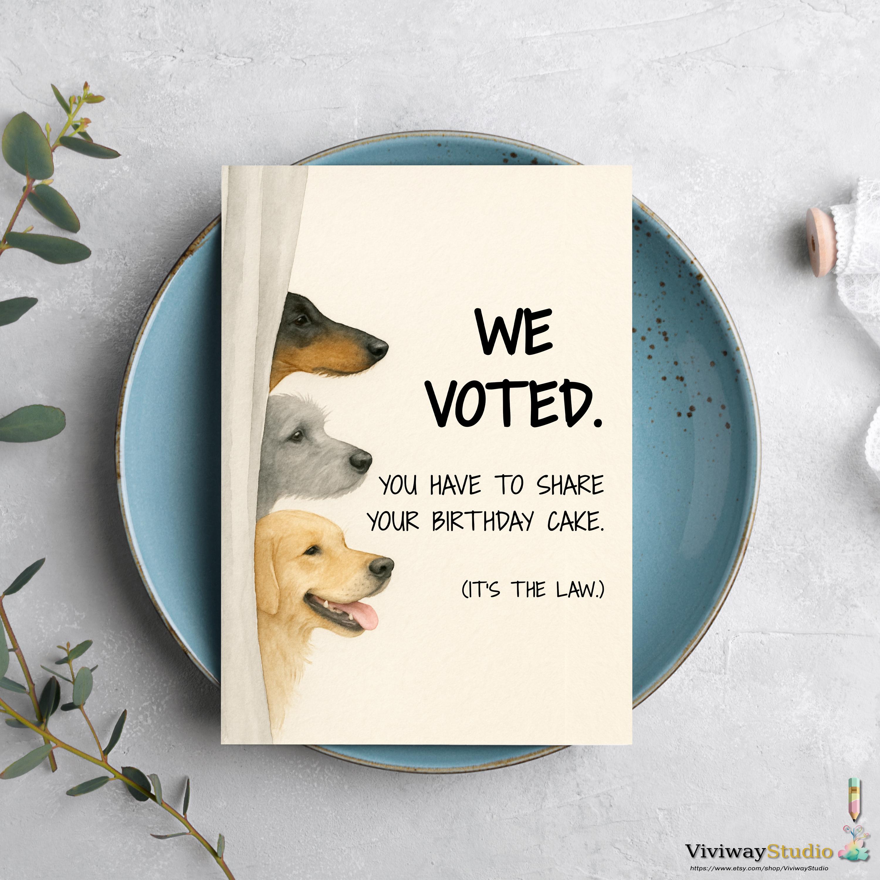 Funny Birthday Card From the Dog: for Dog Mom or Dad - Etsy