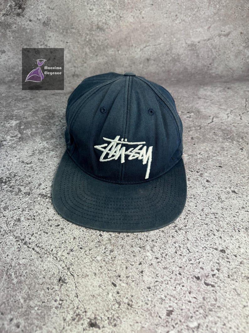 Stussy Stussy Basic Leather Strapback 6 Panel Hat Cap | Grailed