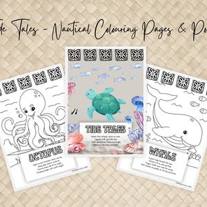 Tide Tales : 38 pages à colorier nautiques, livre de poésie, Océanie, art inspiré de la plage, pasifika, polynésien, divertissement créatif relaxant pour tous les âges