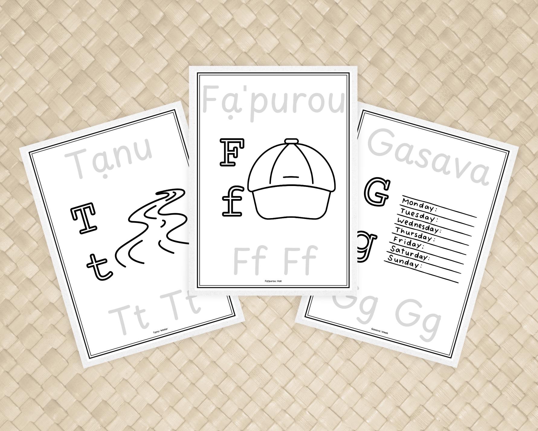 Rotuman Alphabet Workbook for Kids | Printable Rotuman Language Tracing ...