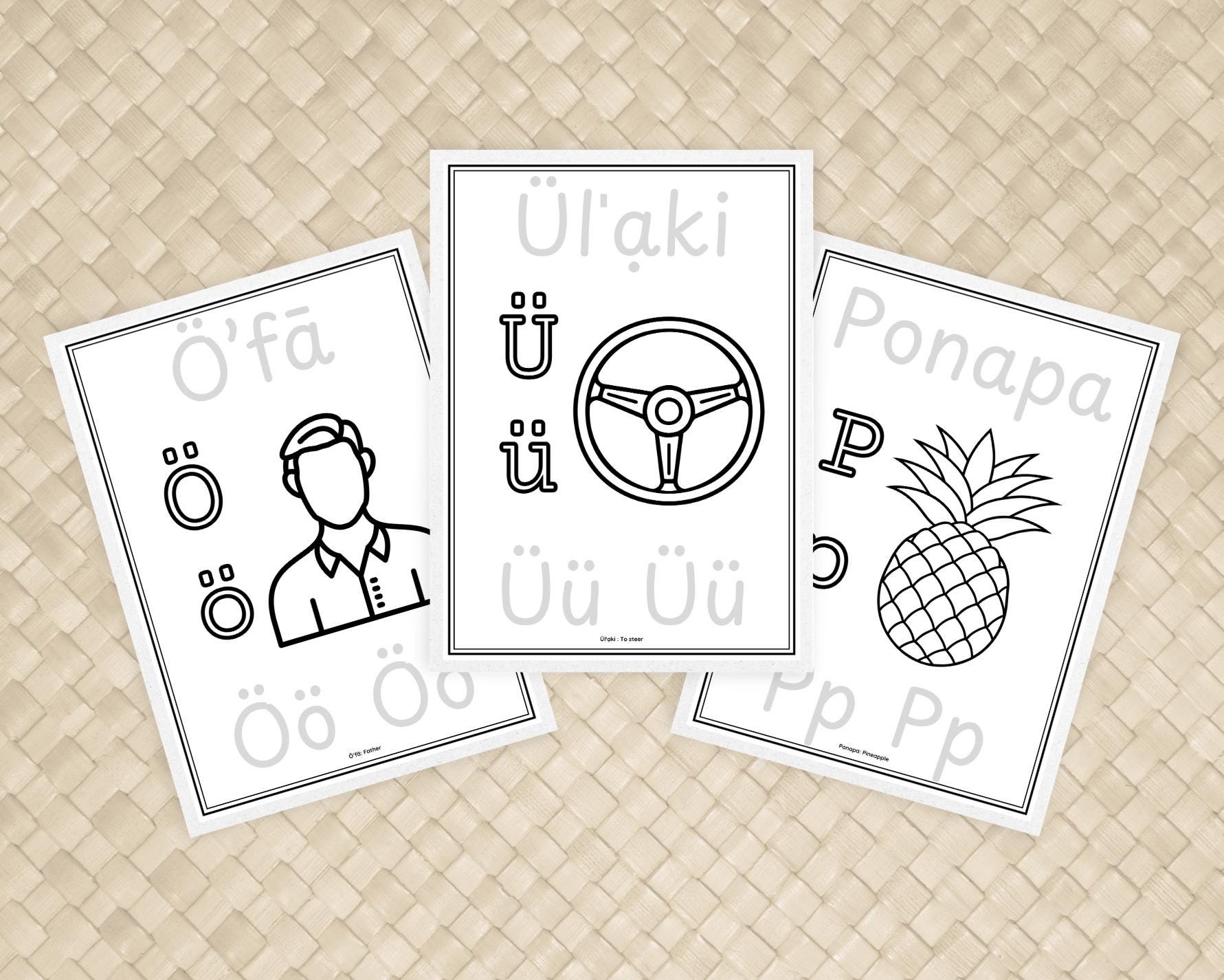 Rotuman Alphabet Workbook for Kids | Printable Rotuman Language Tracing ...