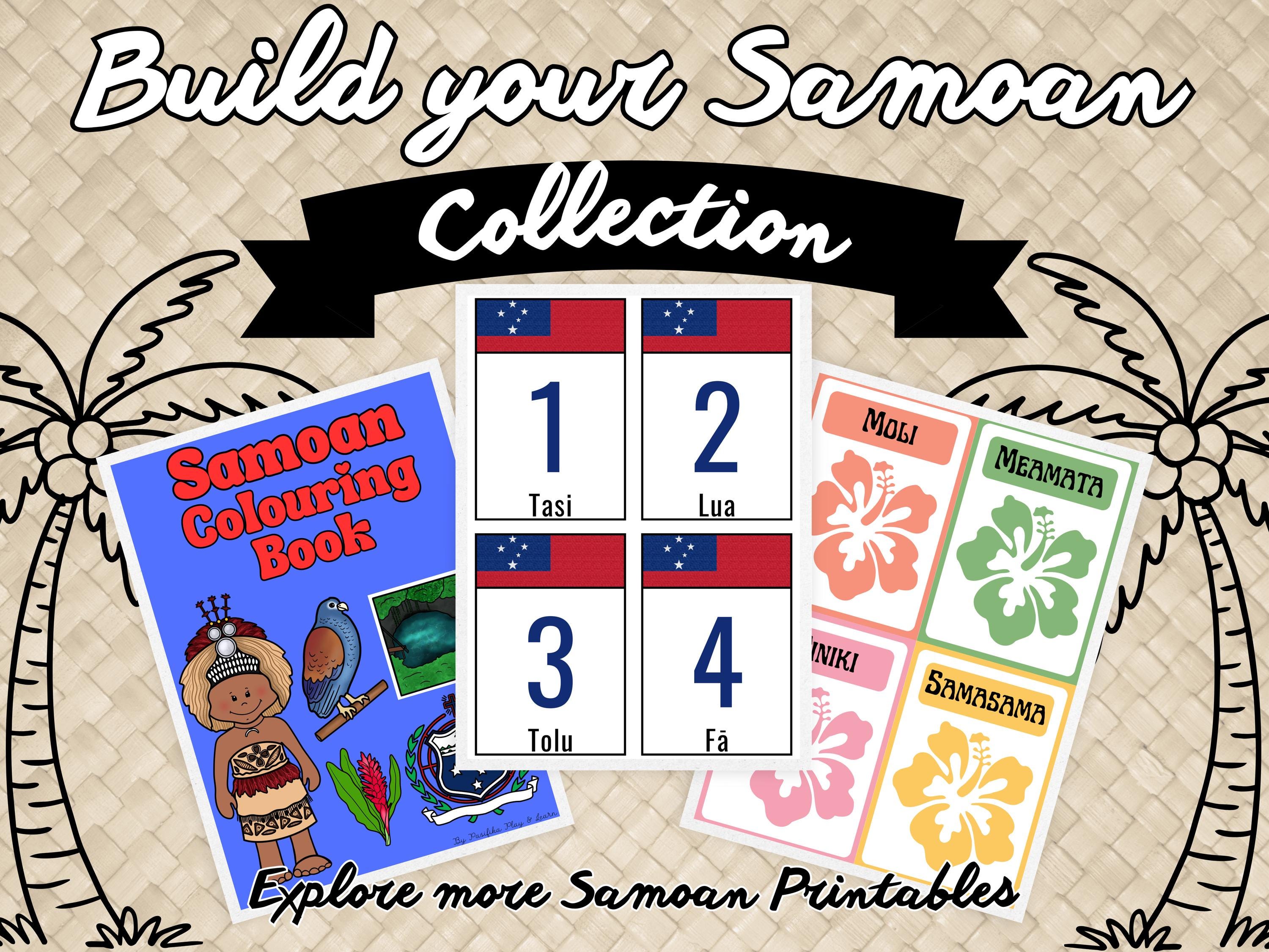 Samoan Language Posters A4 and A3 Size Blacka and White Theme Instant ...