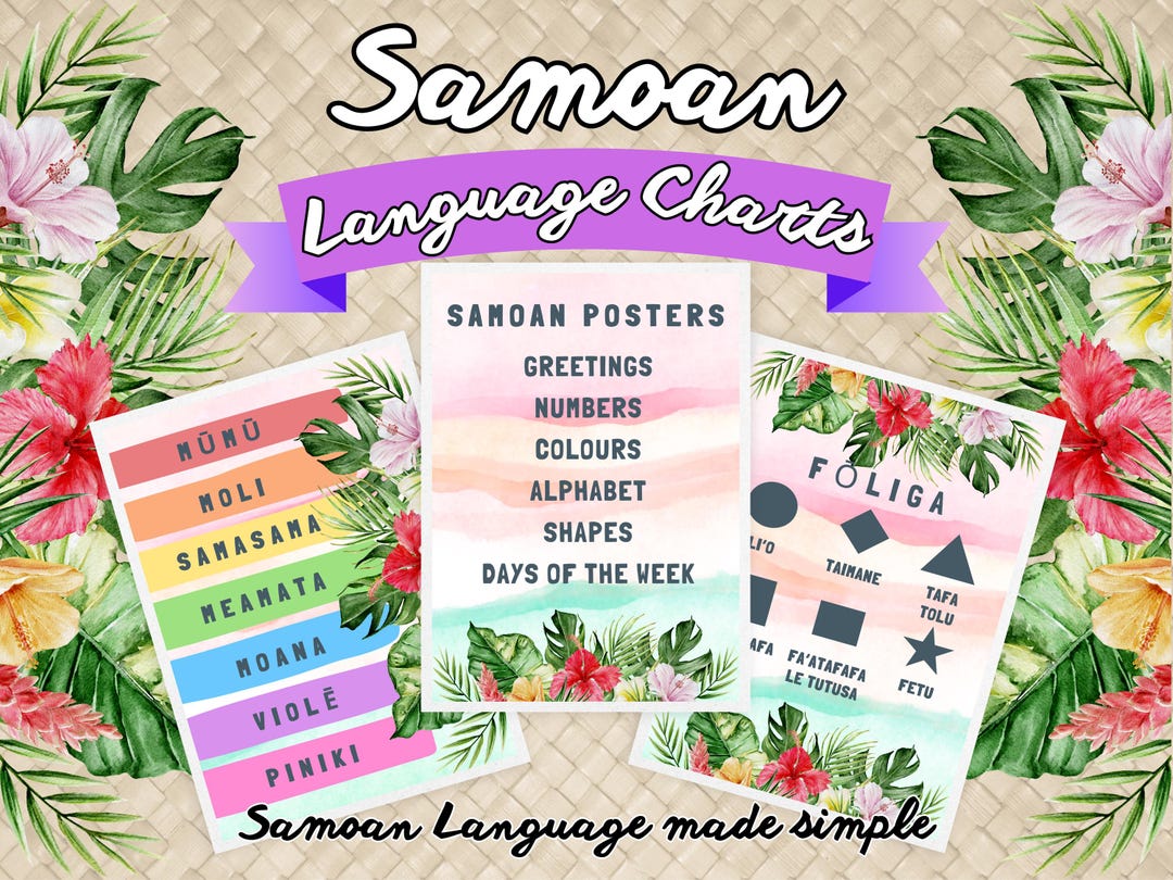 Samoan Language Learning Posters | Greetings, Colours, Alphabet ...