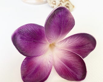 Purple Plumeria/DIY cake decoration/DIY cake topper/frangipani hair flower/hawaiian cake flowers/single frangipanis/single plumeria