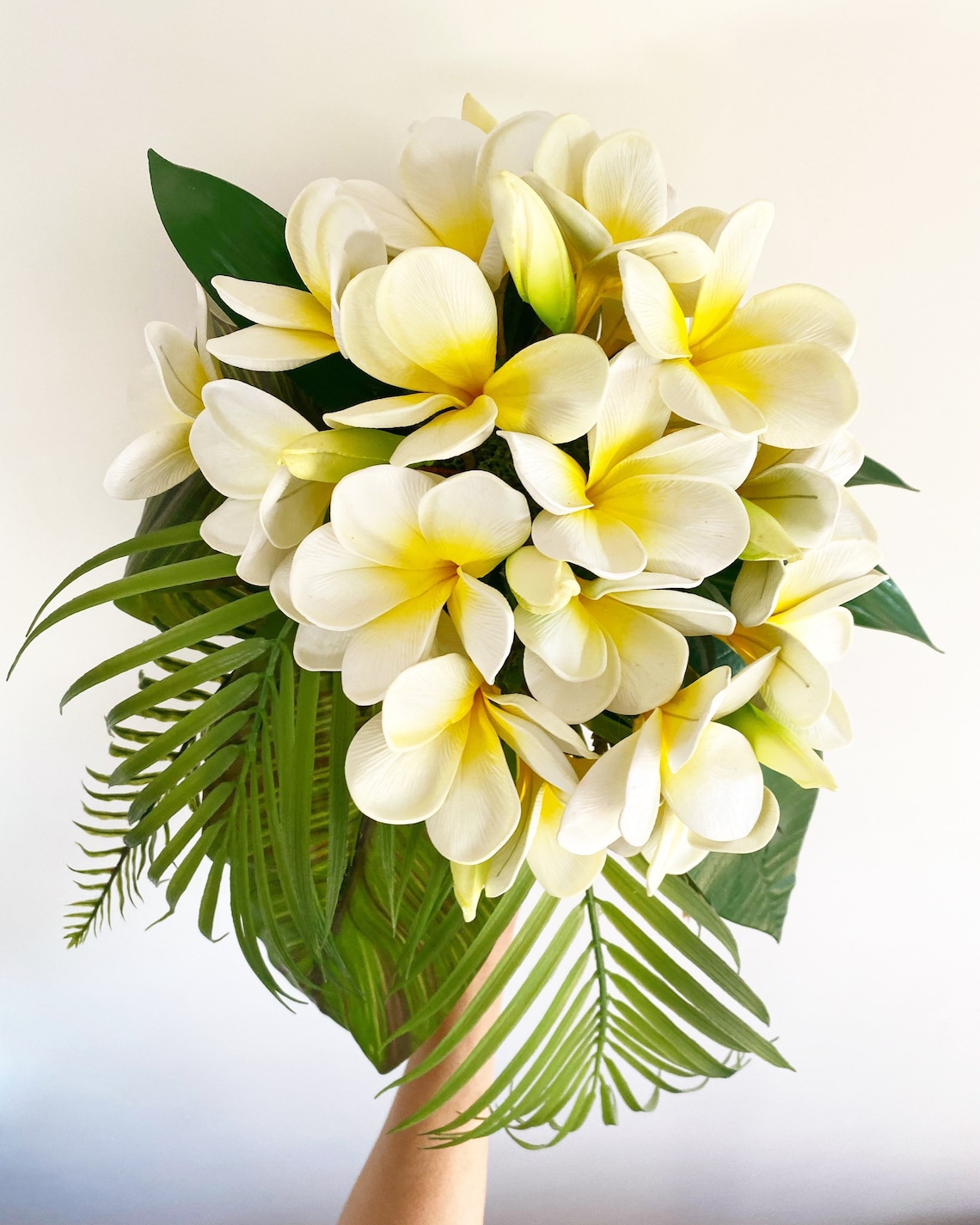 Hawaiian plumeria bouquet & matching boutonniere/plumeria image 1