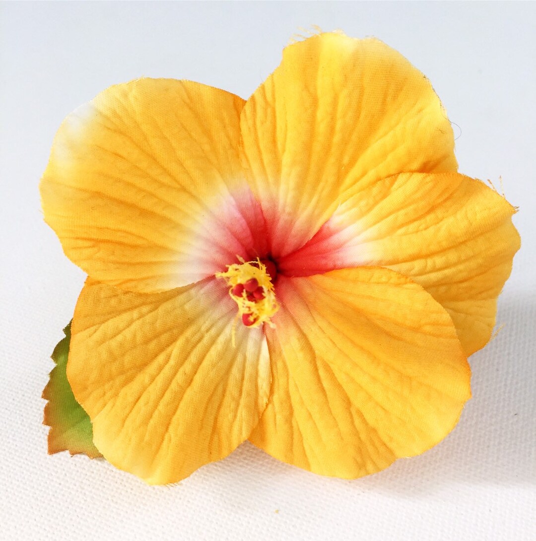Golden Yellow Hibiscus Hair Clip/hawaiian Party Hair Clip/50s Hair ...