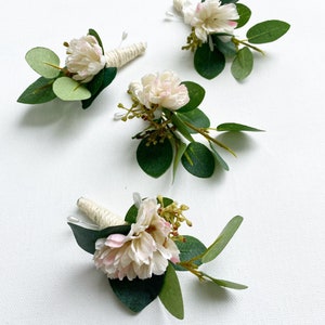 Cherry blossom buttonhole/eucalyptus boutonniere/cherry blossom/cherry blossom buttonhole/seeded eucalyptus/handmade boutonniere