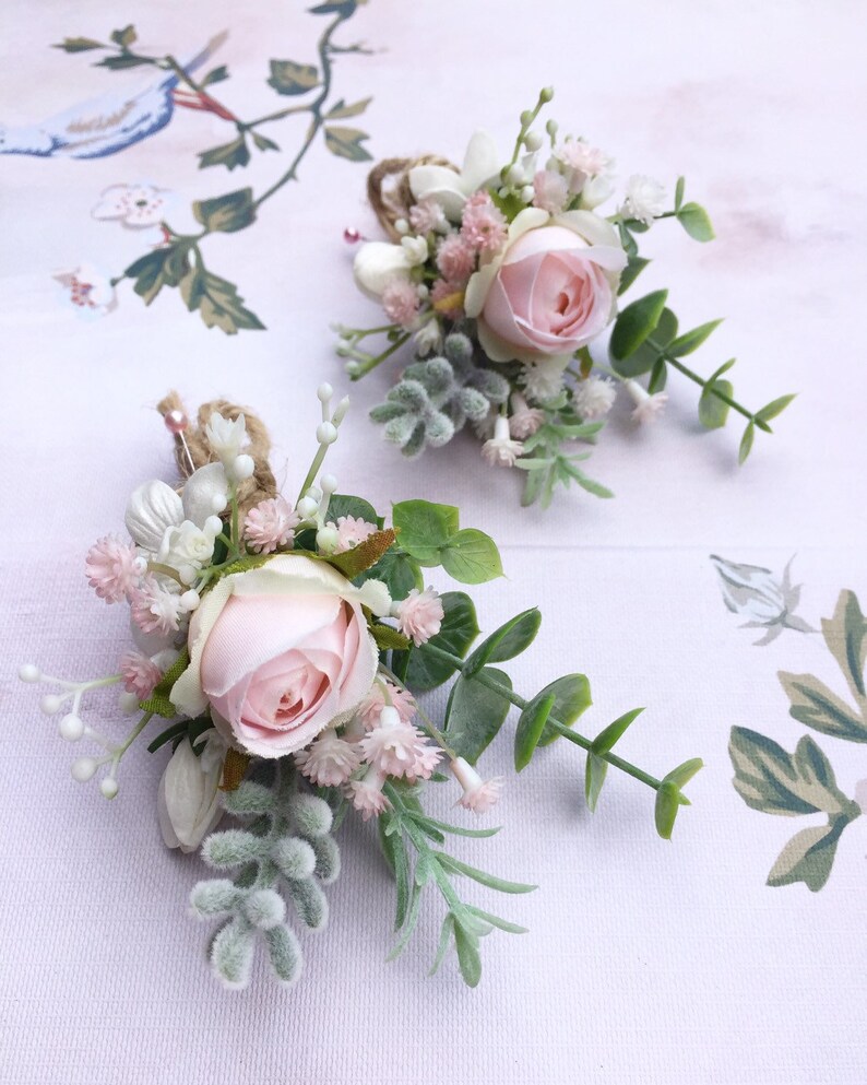 Blush Dress Corsage/pink Corsage/pink White Grey/formal Wrist Etsy
