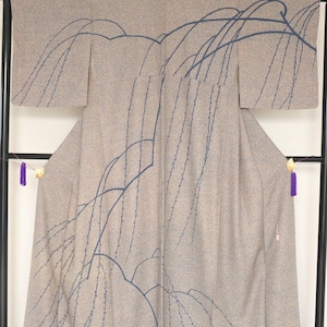 Vintage Japanese silk kimono robe Homongi