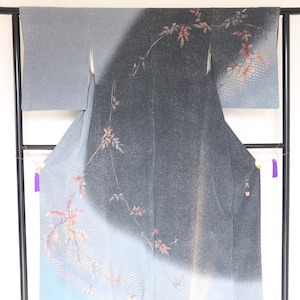 Vintage Japanese silk kimono robe Homongi