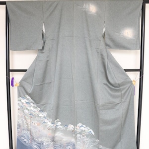 Vintage Japanese silk kimono robe Homongi