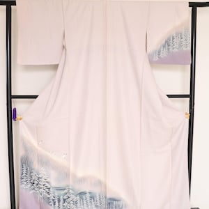 Vintage Japanese silk kimono robe Homongi