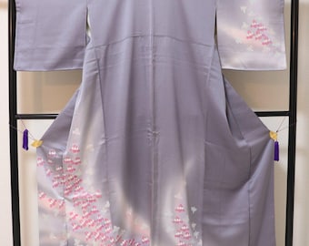 Vintage Japanese silk kimono robe Homongi