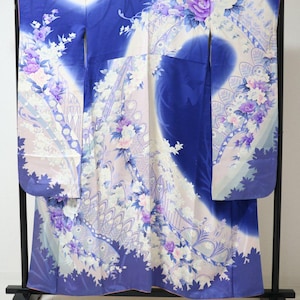 Vintage Japanese silk kimono robe Furisode