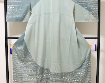 Vintage Japanese silk kimono robe Homongi