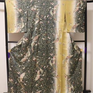 Vintage Japanese silk kimono robe Homongi