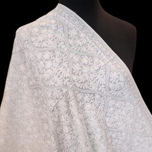 Pashmina bestickter Schal | Kashmiri Aar Work Stickerei, handgemachter Schal und wickeln, Winter-Wrap, Weihnachtsgeschenk