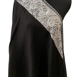 Hand Embroidered Pashmina Shawl: Aari Work Kashmiri Wedding Wrap Perfect Handmade Shawls
