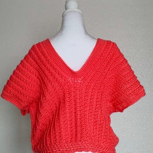 Pull pour femme crocheté à la main, taille M