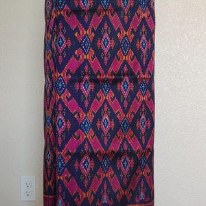 Thai silk Fabric, Handwoven and hand dyed. Thailand style. Use as skirt, wrap, shawl, or tapestry.