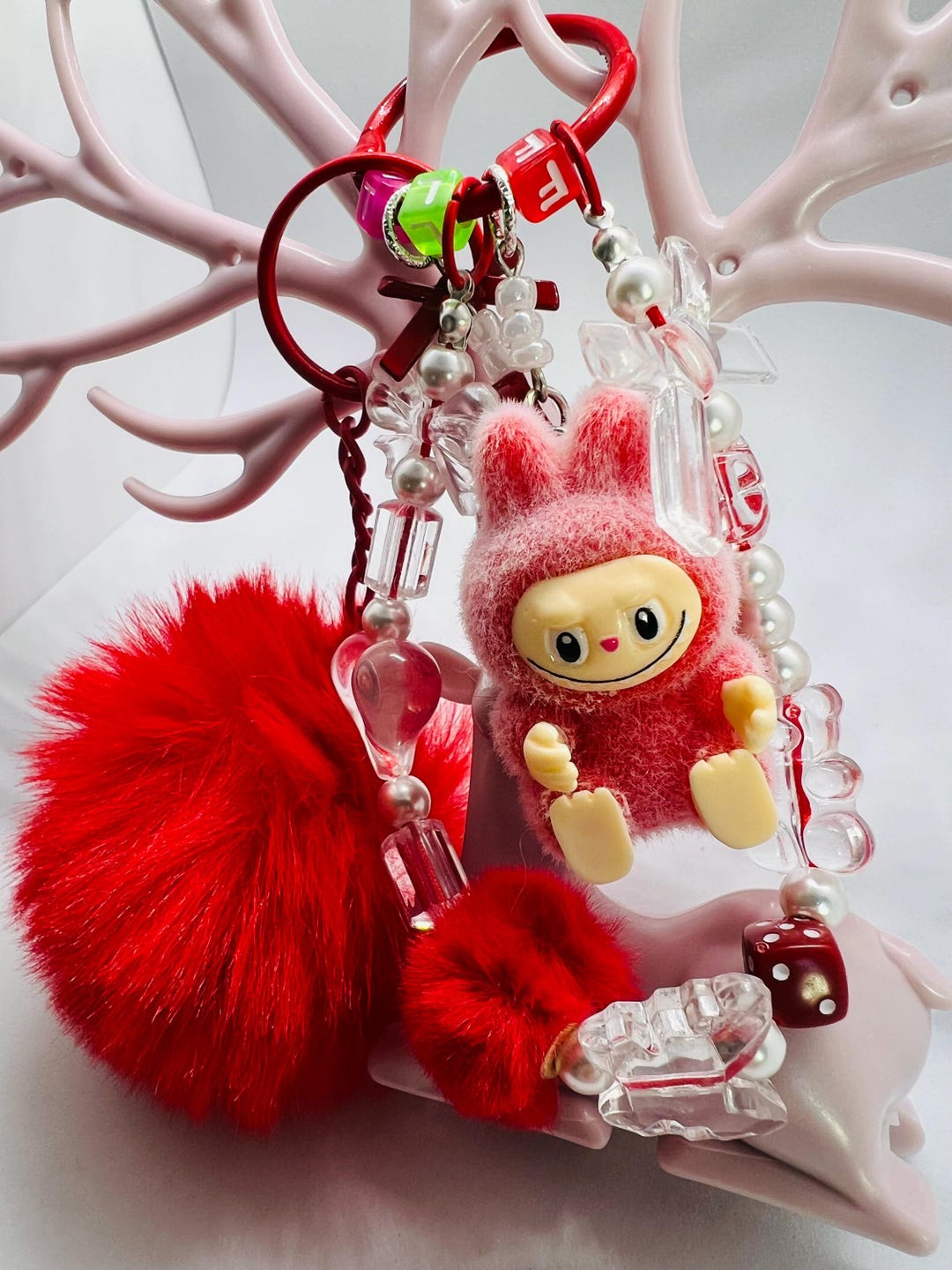 Beaded Rag Labubu Handmade Beaded Labubu Figure Keychain nor Charm - Etsy