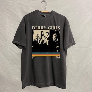Camiseta de la serie de televisión Derry Girls, colores cómodos, vintage, unisex, retro, regalo para él