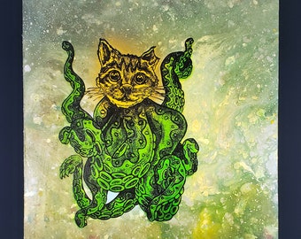 The Cathulhu Painting! = Cat + Cthulhu