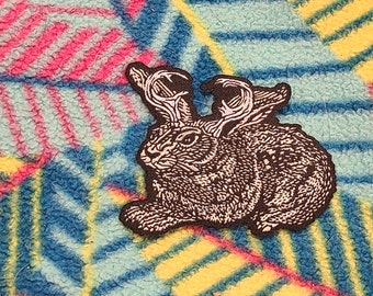 Jackalope Iron On Patch