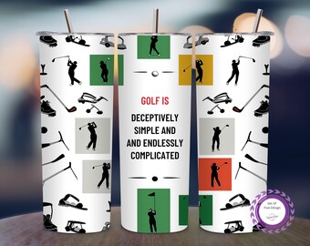 Golf Lover Tumbler Wrap, Funny Golf Tumbler Wrap, Born to Golf Sublimation Tumbler, Golf Quote 20 oz Skinny Tumbler Design PNG Download