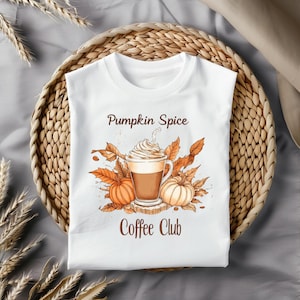 Pumpkin Spice Coffee Club Png, Pumpkin Spice Png, Fall Halloween Png, Latte Lover Png, Coffee Club Png, Sweatshirt Png, Digital Download