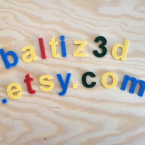 letras impresas en 3D