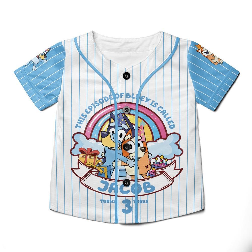 Custom Bluey Baseball Jersey